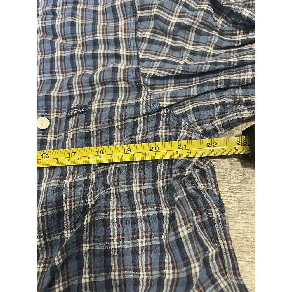 Polo Ralph Lauren Linen Button Up Shirt Men's XL Blue Plaid Breathable‎ Preppy - Picture 8 of 10